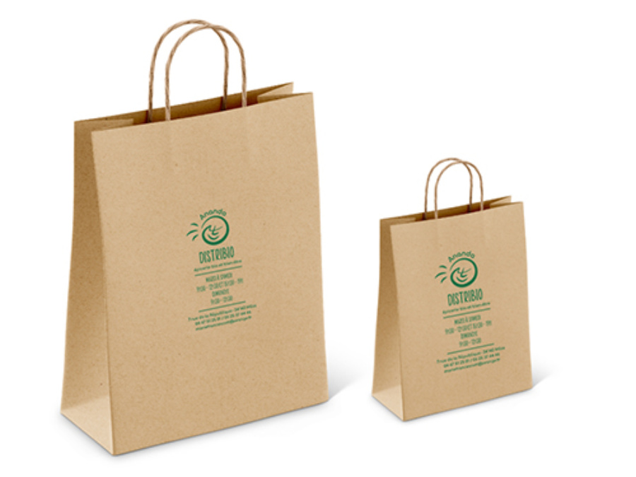 Marquage sur sacs en papier