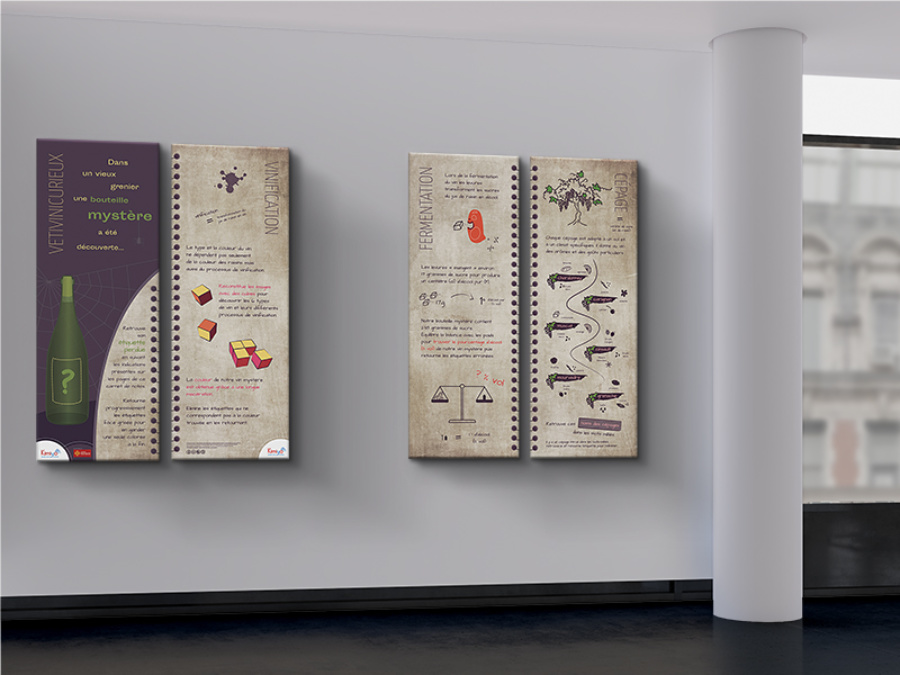 Panneaux mallette pédagogique - Aleksandra Delcourt - graphisme écoresponsable