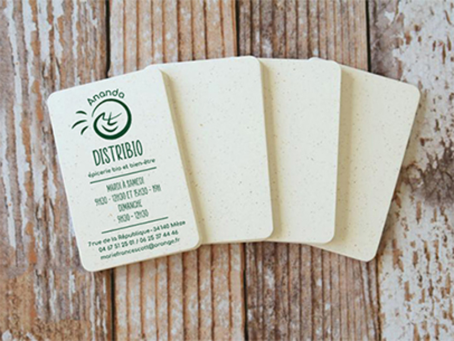 Cartes de visite sur papier recyclé