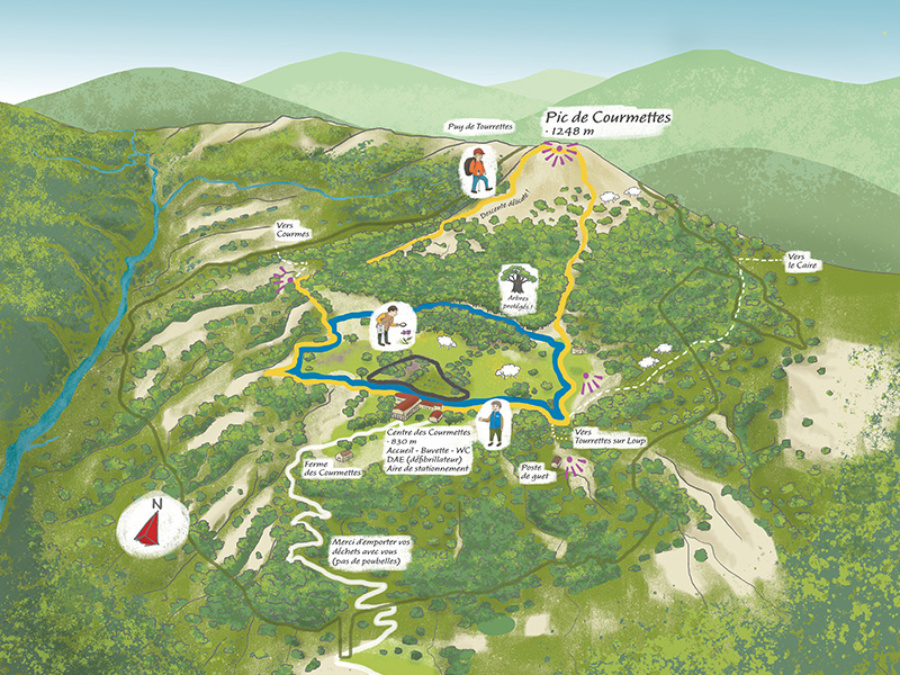 Illustration-carte du territoire - Aleksandra Delcourt - graphisme écoresponsable